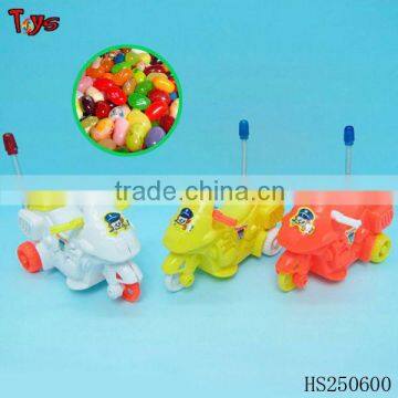 Pull back motorcycle toy candy