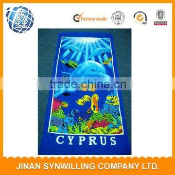 Customized Logo bright colored printed beach towels