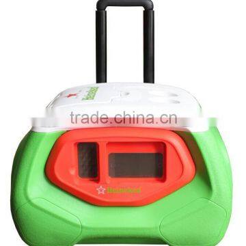28L Trolly Cooler Box With Bluetooth Speaker With Wheels