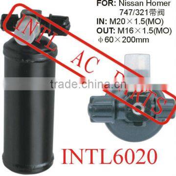 Air conditioning ac Receiver Drier a/c receiver Dryer / Accumulator 60x200mm Filter Drier FOR Nissan Homer with switch