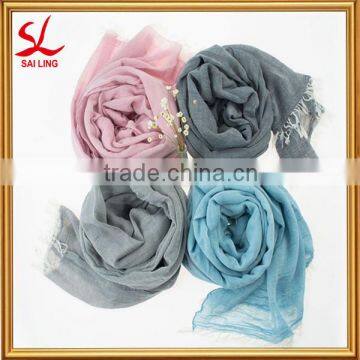 Fashion Plain Pure Color Viscose Scarf Wholesale Solid Max Women Pashmina Shawl photo-4