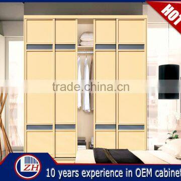 Factory Made Acrylic Bedroom Wardrobe Sliding Door Fittings Designs India
