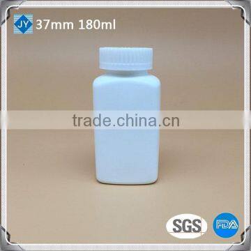 180cc 6oz pharmaceutical use bottle HDPE square plastic bottle, pill bottle