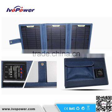 Hot Selling New 10.5W 5V Portable Flexible Solar Power Bank Charger