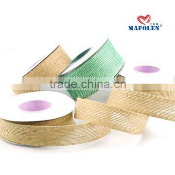 New design celebrate it ribbon imported natural plain 100% fabric jute ribbon