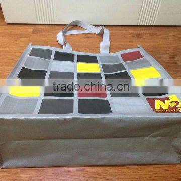 Colorful squares fashion shopping bag