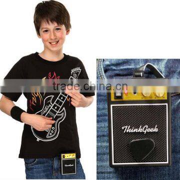 High quality music guitar T-shirt /Sound active el t-shirt/ playable guitar t-shirts