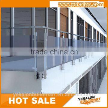 Frameless glass railing without handrail and balustrade