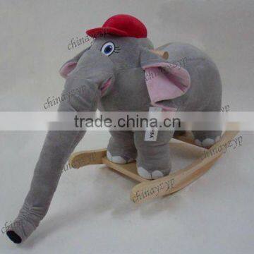 Plush elephant rocker