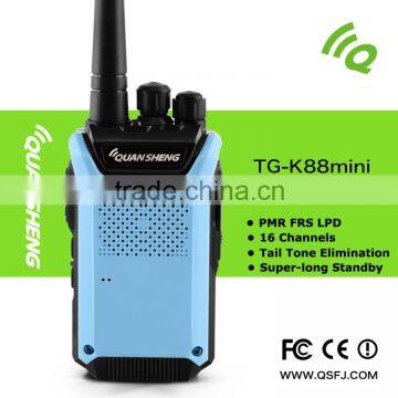 handheld type CE approved 0.5W PMR446 mini walkie talkie TG-K88mini