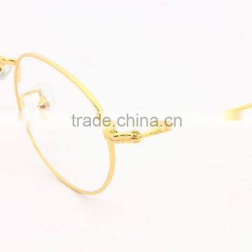 GB103 Simple Vintage Style Round Golden Metal Frame Reading Glasses photo-6