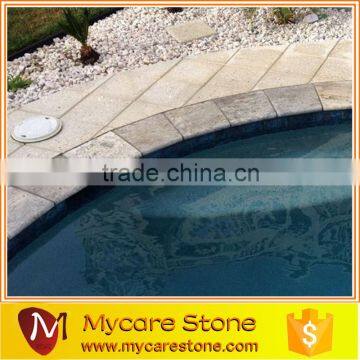 Swimming pool travertine coping tile with bullnose