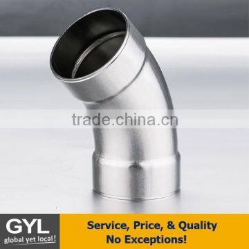 Stain steel pipe fittings with 90 degree, 304 steel pipe fittings