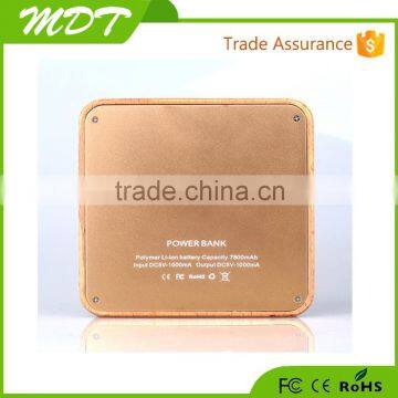 High Real Capacity Good Quality 7800mah Mobile Wood Power Bank With Mirco Usb Cable photo-3