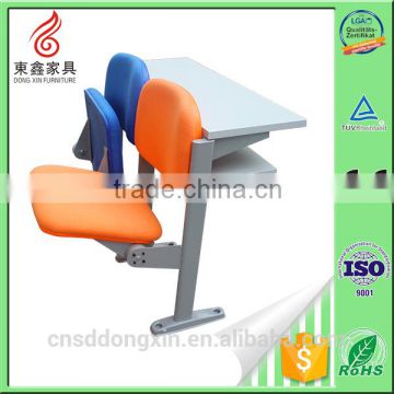 Foam with leather folding university melitimedia classroom furniture students desk and bench