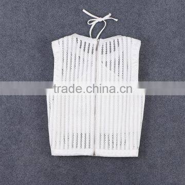 2016 Hot Sex Lady Tube Top Wholesale White Mesh Tank Top photo-2