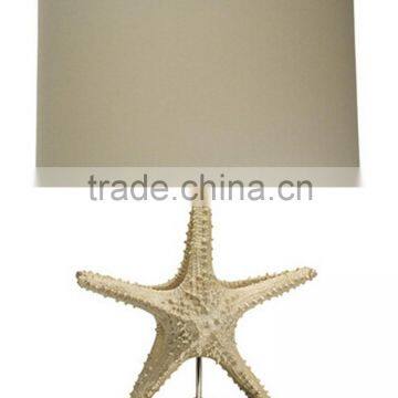 sea star cute polyresin table lamp with cylinder shade