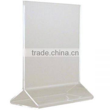 Beat sale top level frosted table top acrylic sign holder