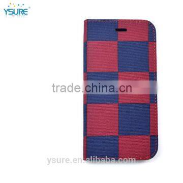 RedBlue Chess Pattern Fabric Book Style Leather Phone Case For HTC Desire 826 With PVC ID and Credit Card Slots photo-2