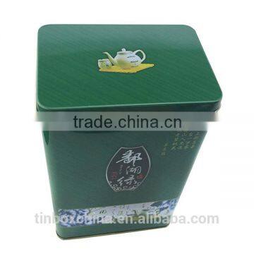 trade assurance factory food grade tall rectangle tea tin can