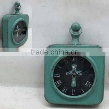 Square Antique Decorative Metal Art Gift Table Clock