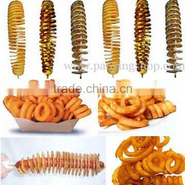 Manual Hot Dog Twister Spiral Tornado Potato Curly Fries Blade With 12L Deep Fryer and Bamboo Skewers photo-5