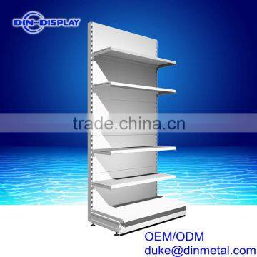 metal angled shelf wall shelving single sided gondola