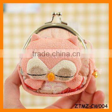 2014 Hot Selling Fashion Owl Lucky Cat Women Coin Wallet Wholesale ZTMZ-CW004