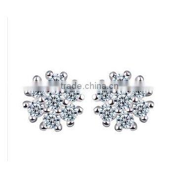 SCI148 snow shape earring silver