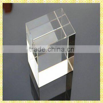 Unique Clear Blank Crystal Glass Cubes For Company Souvenirs