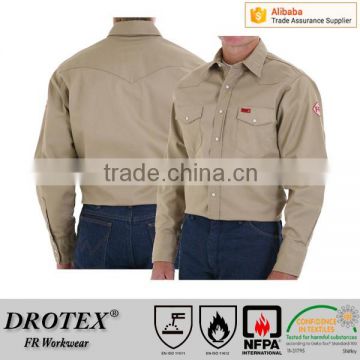 Khaki Cotton Nylon Fireproof Apparel