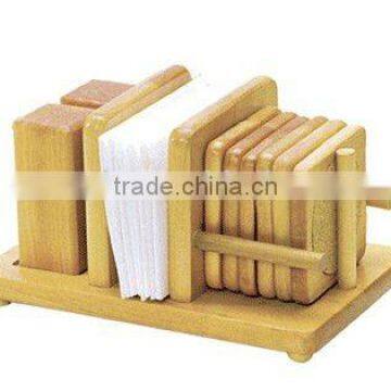 Napkin holder with salt/pepper shakers