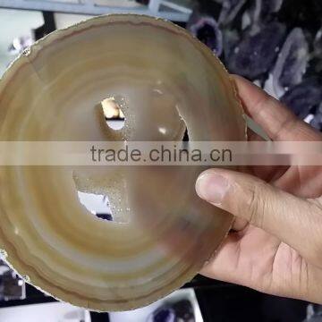 Wholesale polished natural agate stone slices for crafts