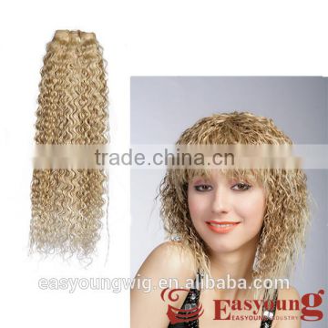 Wholesales blonde afro curly hair weave, synthetic hair for braiding