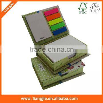 Customized Neon Sticky Strips,Printing Cardholder with combined Sticky notepads, Stationery Set