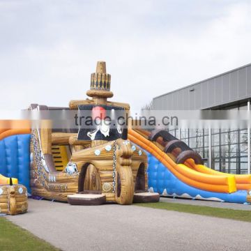 enormous inflatable slide for sale, huge corsair inflatable water slide, sea rover style inflatable wet slides