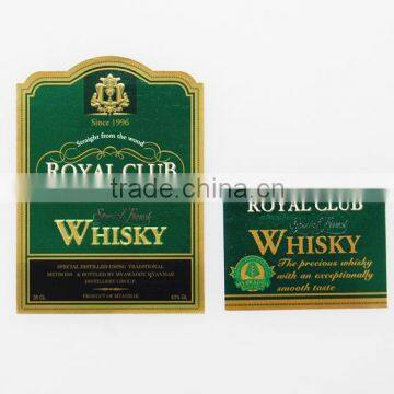 wenzhou manufacture custom printing beer bottle labels, wine glass bottle label roll hot sale