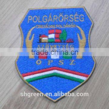 3D raised logo polyester embroidery school badge