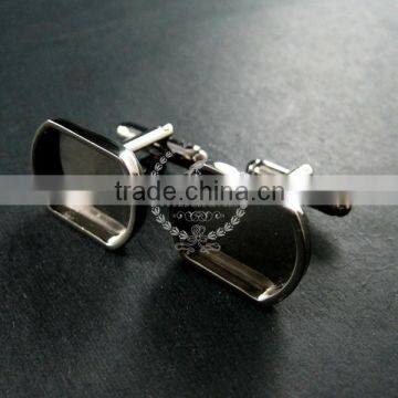 13x18mm Setting Size Steam Punk Watch Movement Gun Black DIY Base Tray French Cufflink Supplies Cuff Link Findings 1500031 photo-3