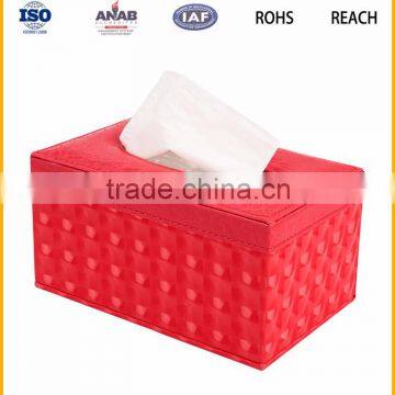 Economic PU Leather tissue paper box, tissue box holders