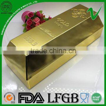 size seal plastic bottle with HDPE decorative big size gold bar wholesale
