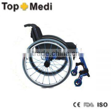 Topmedi Aluminum manual folded lightweight leisure basketball sport wheel chair prices top end rugby wheelchair