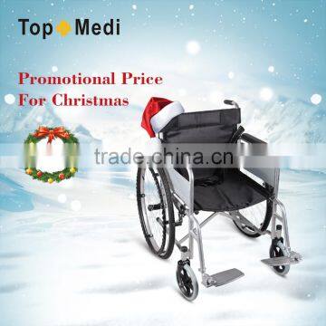 TOPMEDI cheap price basic economical manual standard steel wheelchair