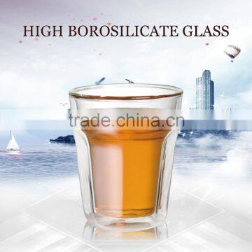 Summer 100ml heat-resisting double wall glass mini glass beer mug