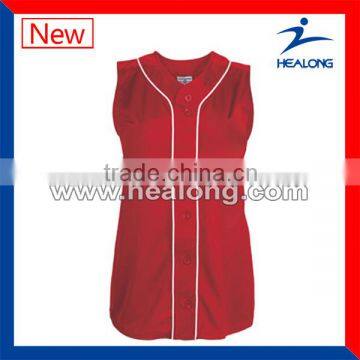 wholesale blank plain red cheap softball uniforms