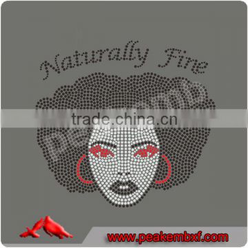 Beautiful Custom Afro Girl Iron On transfers Design For T-shirt