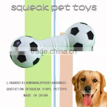 Soft plastic pet toys Football head dumbbell Pet toys for dog