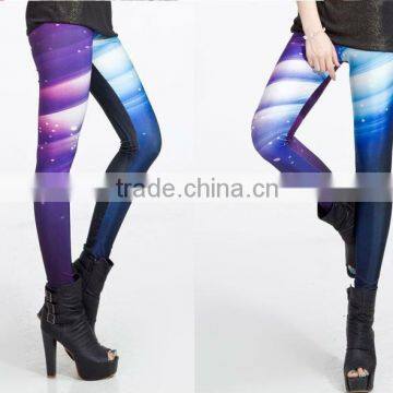 Women Space Lightning Galaxy Leggings Pants Shorts Tights