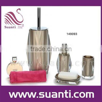 Hot sale especially for UK fashion translucent bathroom accessories set accessory