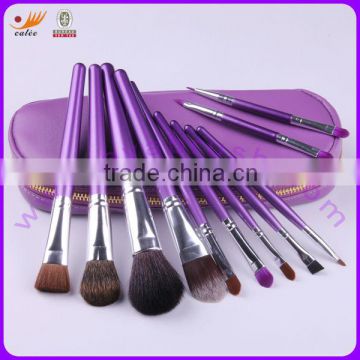 11pcs cute purple make up brushes